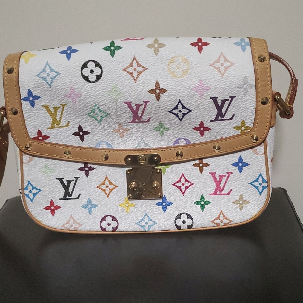 Louis Vuitton Multicolor Monogram White Canvas Crossbody Bag